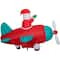 5ft. Animated Airblown® Inflatable Christmas Santa in Vintage Plane